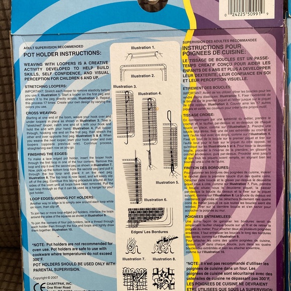 NEW Vintage Craft house Weaving Loom Set AND REFILL  Makes 8 Pot Holders Total - Picture 5 of 6